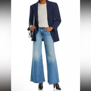 NWOT MOTHER The Roller High Rise Wide Leg Jeans in Riding the Cliffside Size 28